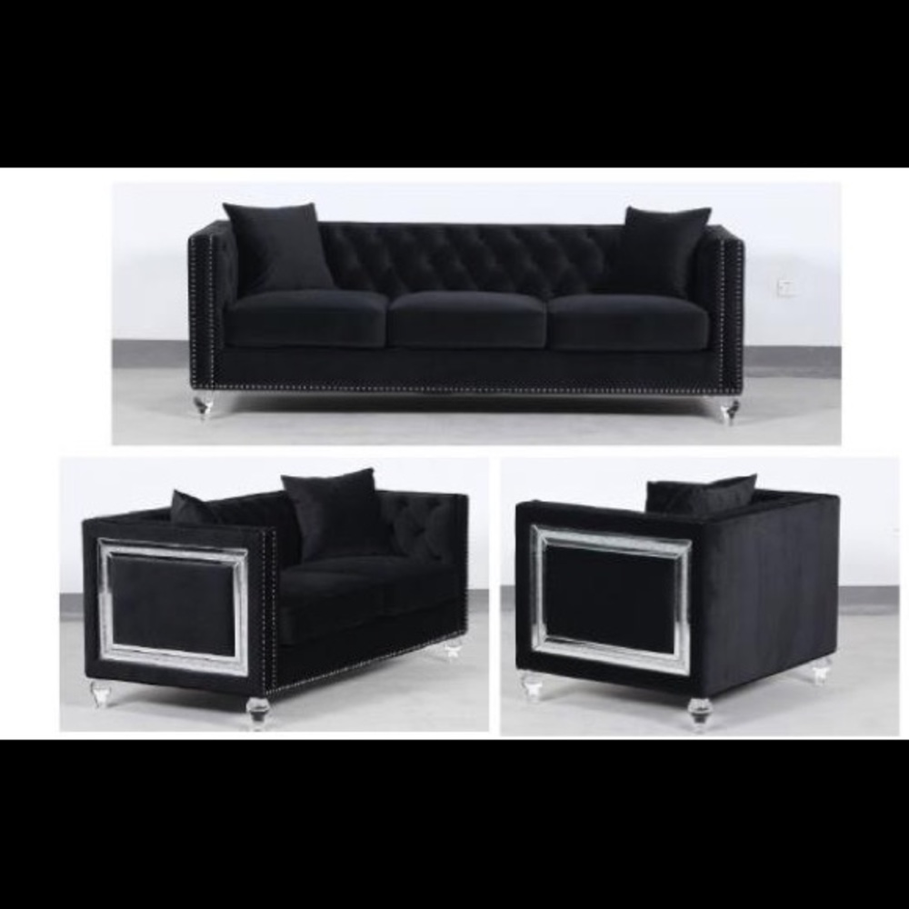 3pc Luxurious Velvet Living Room Set Collection